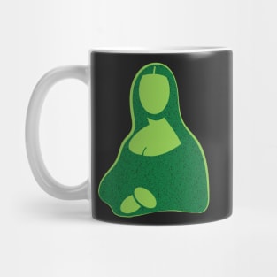 Pop Minimal Lime Green Mona Lisa Mug